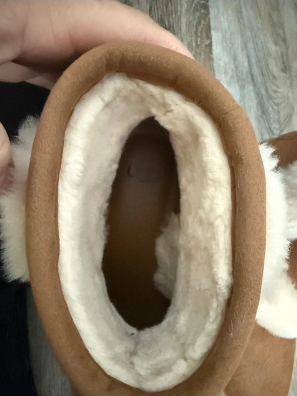 UGG Chestnut Tan Suede Shearling Ankle Boots - Picture 4 of 5